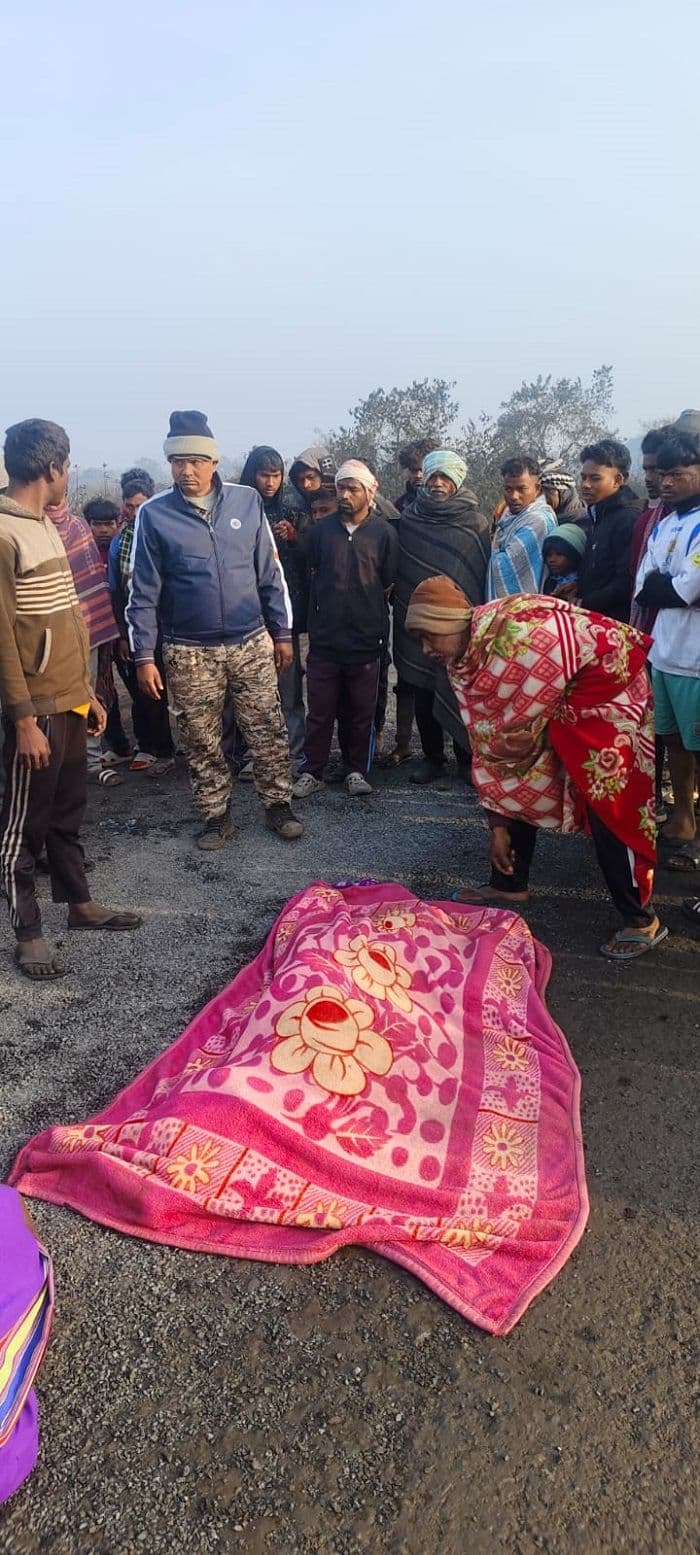 अज्ञात हाइवा से कुचले जाने पर एक युवक की दर्दनाक मौत