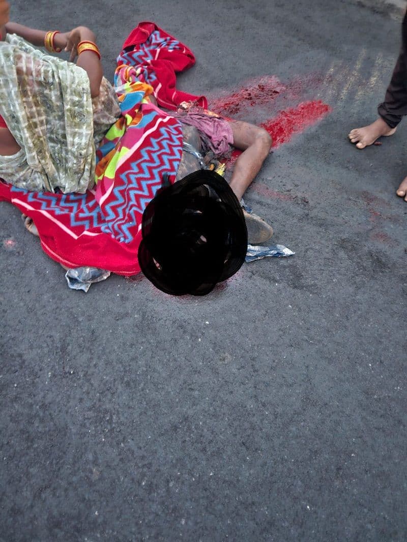हाईवा की चपेट में आने से 55 वर्षीय व्यक्ति की मौत