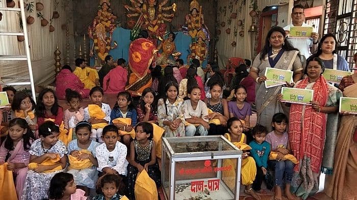 दुर्गा पूजा पर इनर व्हील क्लब ऑफ गिरिडीह सनशाइन की दोहरी पहल: कन्या पूजन के साथ दिया स्वच्छता का संदेश