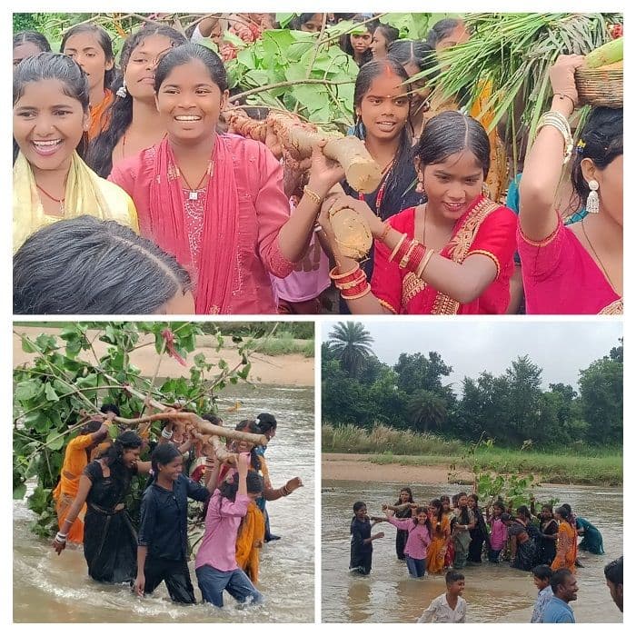 प्रखंड के 84 गांव में हर्षोल्लास के साथ  प्रकृति का पर्व करमा मना, डाली का किया विसर्जन 