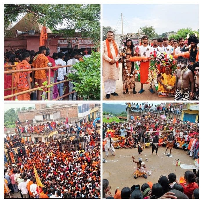 कांडतरी में झांकी प्रदर्शन करने वाले कांवरिया जत्थों को किया गया पुरस्कृत 