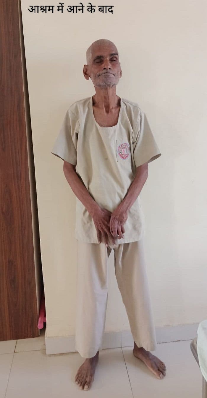 एक असहाय मंदबुद्धि व्यक्ति को लाया गया सद्गुरु कृपा अपना घर आश्रम