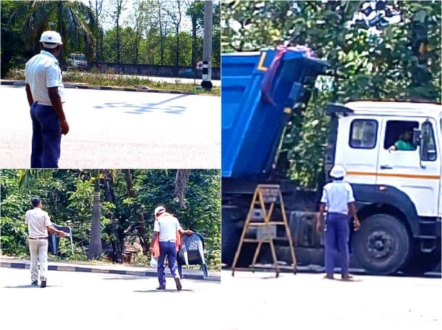 सरायकेला: 40 डिग्री पार तापमान में ट्रैफिक पुलिस कर रही कर्तव्य पालन, सुविधाओं का अभाव