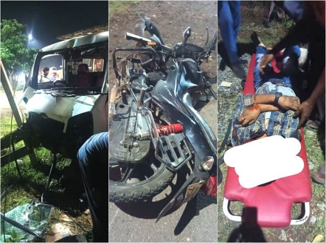 भोलाडीह गांव के समीप मैक्स वाहन ने बाइक सवार युवक को मारी जोरदार टक्कर, हालत नाजुक