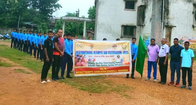 राष्ट्रीय ओलंपिक डे पर रन फॉर ओलंपिक का आयोजन, खिलाड़ियों और छात्रों ने लिया उत्साहपूर्वक भाग