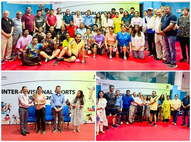 टाटा स्टील अंतर डिविजनल टेबल टेनिस टूर्नामेंट में जनरल ऑफिस टीम बनी चैंपियन