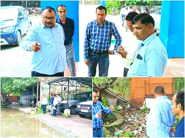 सदर अस्पताल का सिविल सर्जन ने किया औचक निरीक्षण, गंदगी और जलजमाव पर जताई नाराजगी