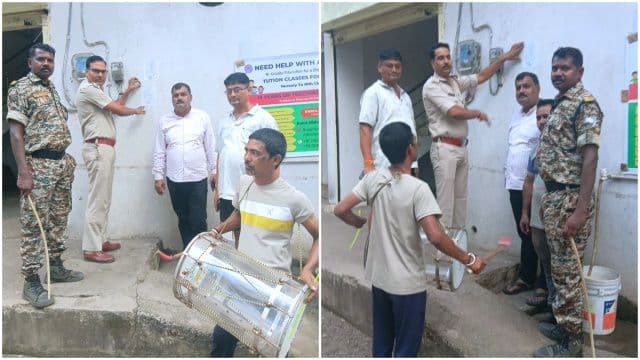 फरार आरोपी सौरभ सिंह उर्फ कैटरीना के खिलाफ पुलिस की बड़ी कार्रवाई, घर और बाजार में डुगडुगी बजाकर चिपकाया इश्तेहार