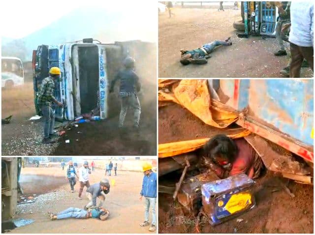राजनगर में नेशनल हाईवे पर तेज रफ्तार का तांडव, ई-रिक्शा पर हाईवा पलटने से दो की मौत