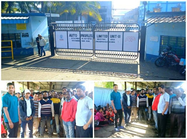 ऑटो प्रोफाइल यूनिट-3 में मजदूरों का विस्फोटक आंदोलन, श्रम कानून उल्लंघन पर घिरा प्रबंधन, जेएलकेएम के नेतृत्व में धरने पर सैकड़ों श्रमिक