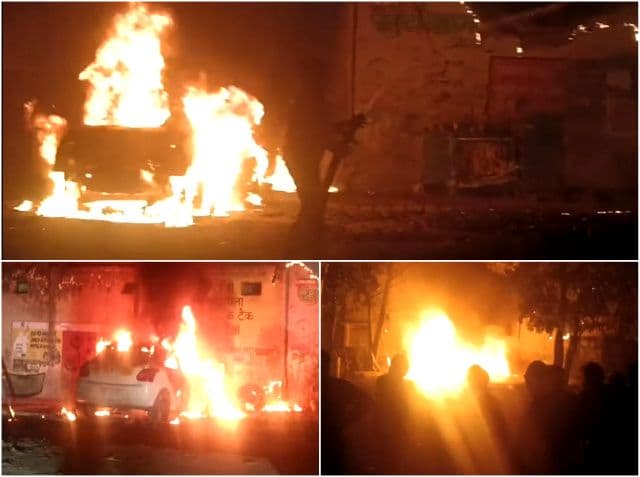 साकची में देर रात गैरेज में भीषण आग, कार समेत पूरा ढांचा जलकर राख