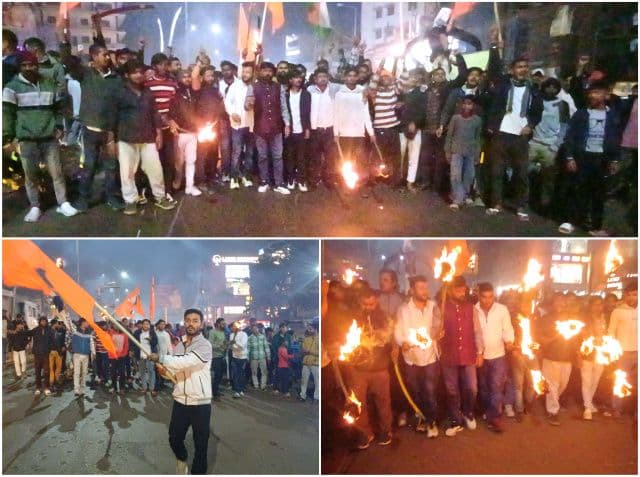 बांग्लादेश में हिंदुओं पर अत्याचार के खिलाफ सड़कों पर उतरे हिन्दू संगठन, गम्हरिया में विशाल आक्रोश मार्च