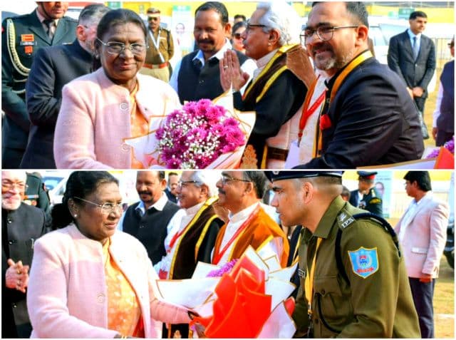 एनआईटी दीक्षांत समारोह में राष्ट्रपति का गरिमामयी आगमन, डीसी नीतीश कुमार सिंह और एसपी मुकेश लुणायत ने किया स्वागत