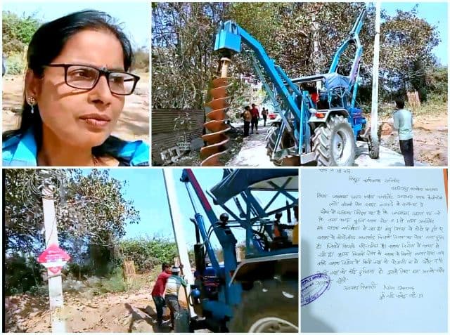 वार्ड 17 में नीतू शर्मा की पहल रंग लाई, जयप्रकाश उद्यान सड़क से हटा बाधक बिजली पोल