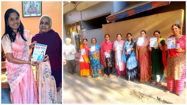 वार्ड 17 में नीतू शर्मा का सघन जनसंपर्क, मोतियों का हार पर समर्थन की अपील