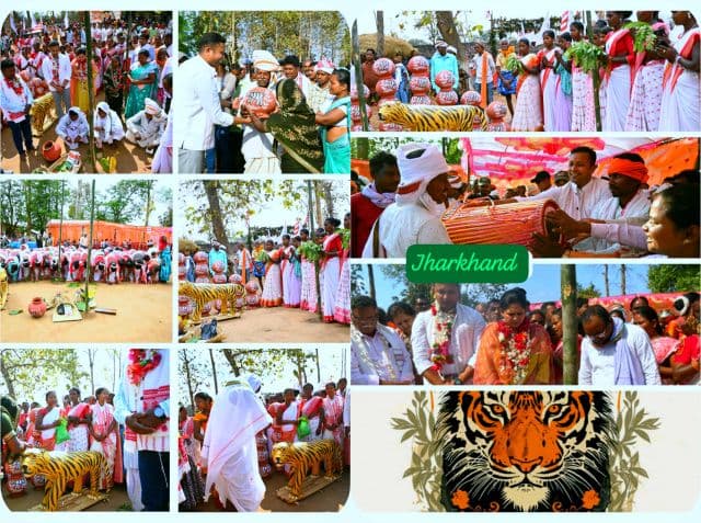 सरहुल पर ‘परब भागीदारी’ पहल, बाघ देवता की स्थापना के साथ वन संरक्षण का संकल्प