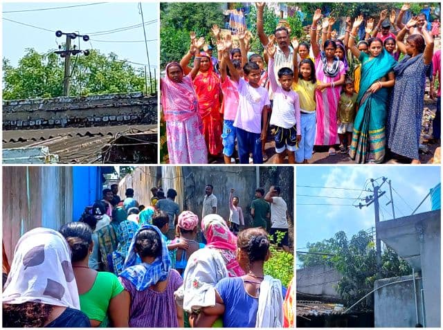 घर के अंदर खड़े बिजली के पोल, सिर पर लटकते हाई टेंशन तार, गम्हरिया स्टेशन से सटे कंसारी टोला में हर पल हादसे का खतरा