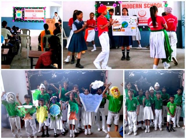 पृथ्वी दिवस पर मॉडर्न इंग्लिश स्कूल में जागरूकता की गूंज, विद्यार्थियों ने दिया प्रकृति संरक्षण का संदेश