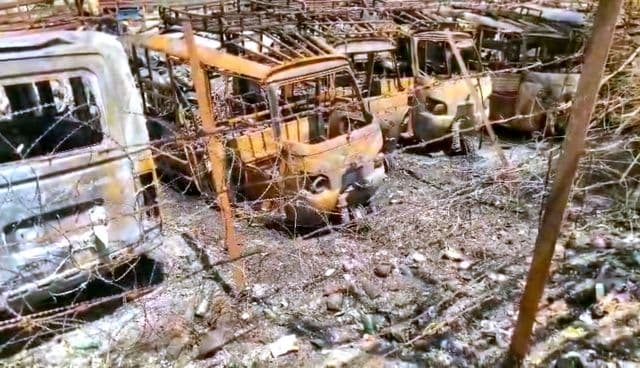 घाघरा थाना परिसर में भीषण आग, जप्त वाहन जलकर खाक