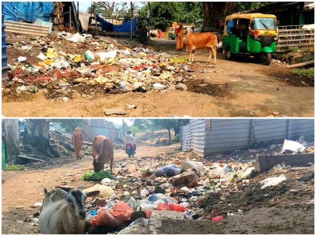 गुमटी बस्ती रेलवे फाटक रोड पर गंदगी का अंबार, स्थानीय लोग परेशान