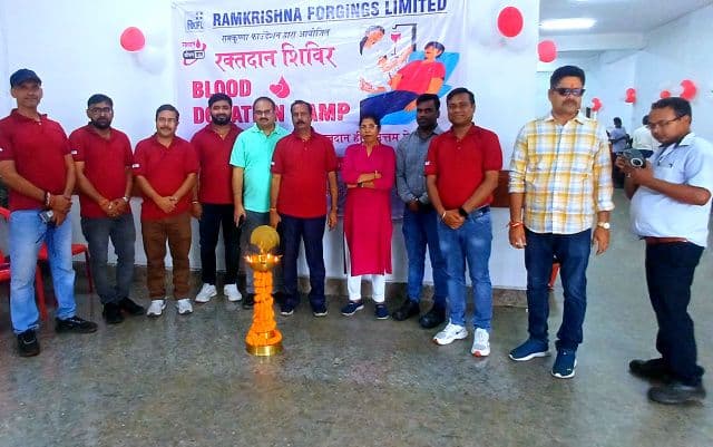 आरकेएफएल प्लांट-8 में पहली बार लगा रक्तदान शिविर, 180 यूनिट से अधिक रक्त संग्रहित