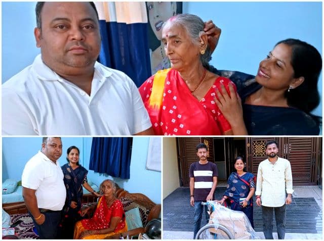 पार्षद नीतू शर्मा की पहल से दिव्यांग लाभुकों को मिली व्हीलचेयर और कान की मशीन