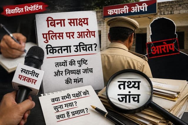 बिना ठोस साक्ष्य पुलिस पर आरोप लगाना कितना उचित? कपाली ओपी प्रकरण पर उठे सवाल