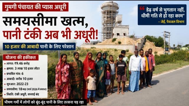 9.46 करोड़ की जलापूर्ति योजना बनी सफेद हाथी, समयसीमा खत्म होने के बाद भी नहीं शुरू हुई पानी सप्लाई