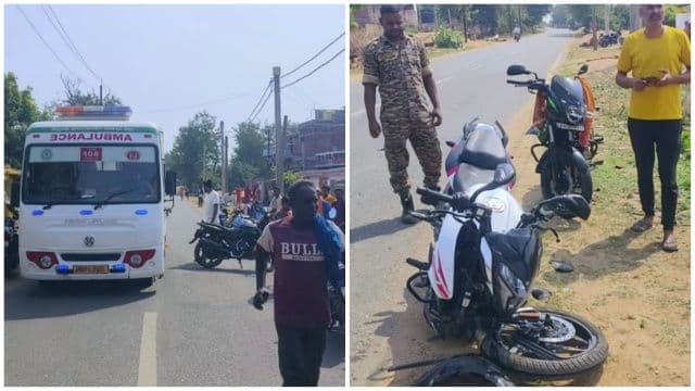 ठुठाकुसुम में दो पल्सर बाइकों की आमने-सामने भिड़ंत, दोनों युवक गंभीर रूप से घायल