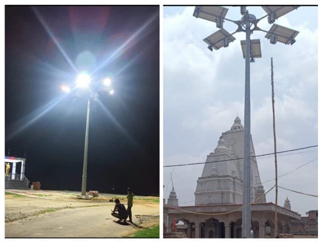 अदाणी फाउंडेशन की सोलर हाई मास्ट लाइट से जगमगाए गांव, अंधेरे से मिली मुक्ति