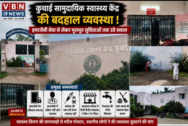 कुचाई सीएचसी की बदहाल व्यवस्था उजागर, इमरजेंसी सेवा से लेकर पेयजल और साफ-सफाई तक गंभीर सवाल