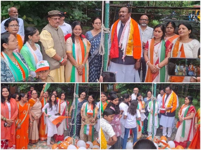 प्रभात पार्क में तेजस्विनी महिला संगठन ने मनाया स्वतंत्रता दिवस, केपी सोरेन ने किया ध्वजारोहण