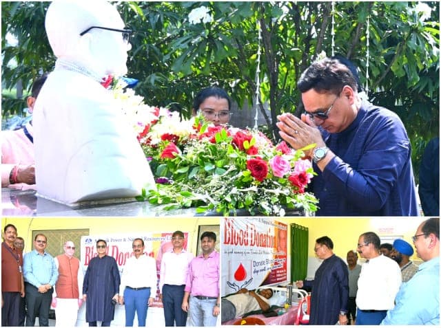 महादेव प्रसाद अग्रवाल की 101वीं जयंती पर आधुनिक पावर में रक्तदान शिविर, 71 यूनिट रक्त संग्रह