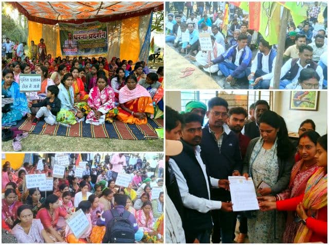 तरुण महतो की रिहाई को लेकर JLKM का उपायुक्त कार्यालय के समक्ष विशाल धरना प्रदर्शन, पत्नी भानुमति महतो फूट-फूटकर बोलीं: मेरे पति निर्दोष, उन्हें न्याय दिलाइए