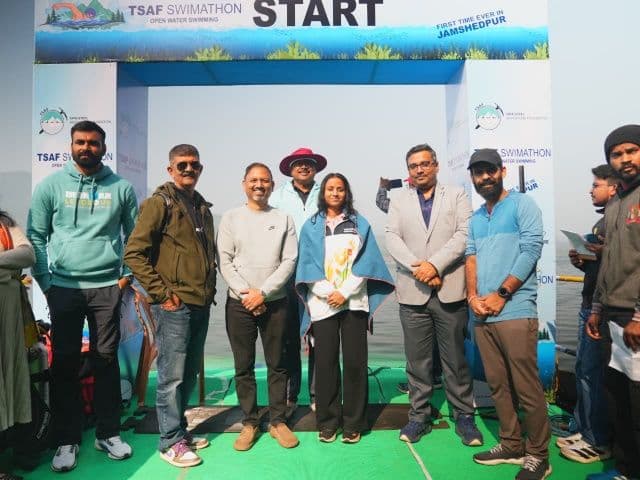 टाटा स्टील एडवेंचर फाउंडेशन ने जमशेदपुर का पहला ओपन वाटर स्विम-अ-थॉन किया आयोजित
